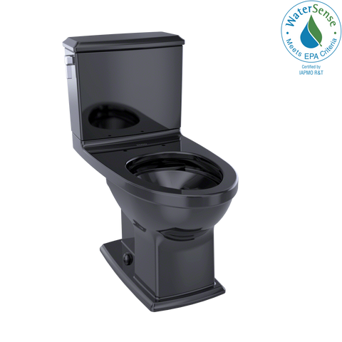 TOTO Connelly Two-Piece Elongated Dual-Max, Dual Flush 1.28 and 0.9 GPF Universal Height Toilet, Ebony, Vitreous China, CST494CEMF#51