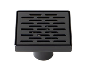 Alternate Image for ALFI brand ABSD55C-BM 5" x 5" Black Matte Square Stainless Steel Shower Drain with Groove Holes