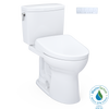 TOTO WASHLET+ Drake II 1G Two-Piece Elongated 1.0 GPF Toilet and WASHLET+ S7 Contemporary Bidet Seat, Cotton White, Vitreous China|Plastic, MW4544726CUFG#01