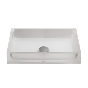 Alternate Image for TOTO Luminist Rectangular Vessel Bathroom Sink, Frosted White, Epoxy Resin, LLT151#61