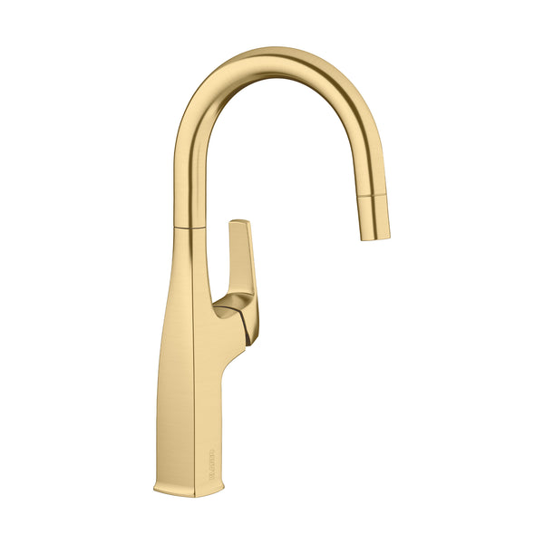 Blanco Rivana Pull-Down Bar Faucet, Satin Gold, 1.5 GPM, Brass, 442986