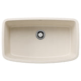 Blanco Valea 32" Undermount Silgranit Kitchen Sink, Soft White, No Faucet Hole, 443091