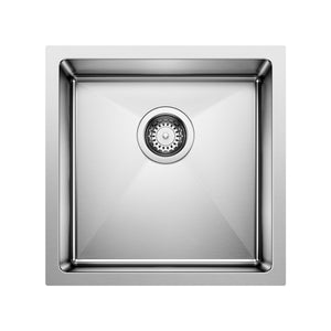 Alternate Image for Blanco Cuvee 17" Square Stainless Steel Bar/Prep Sink, Satin Polish, 16 Gauge, No Faucet Hole, 524755