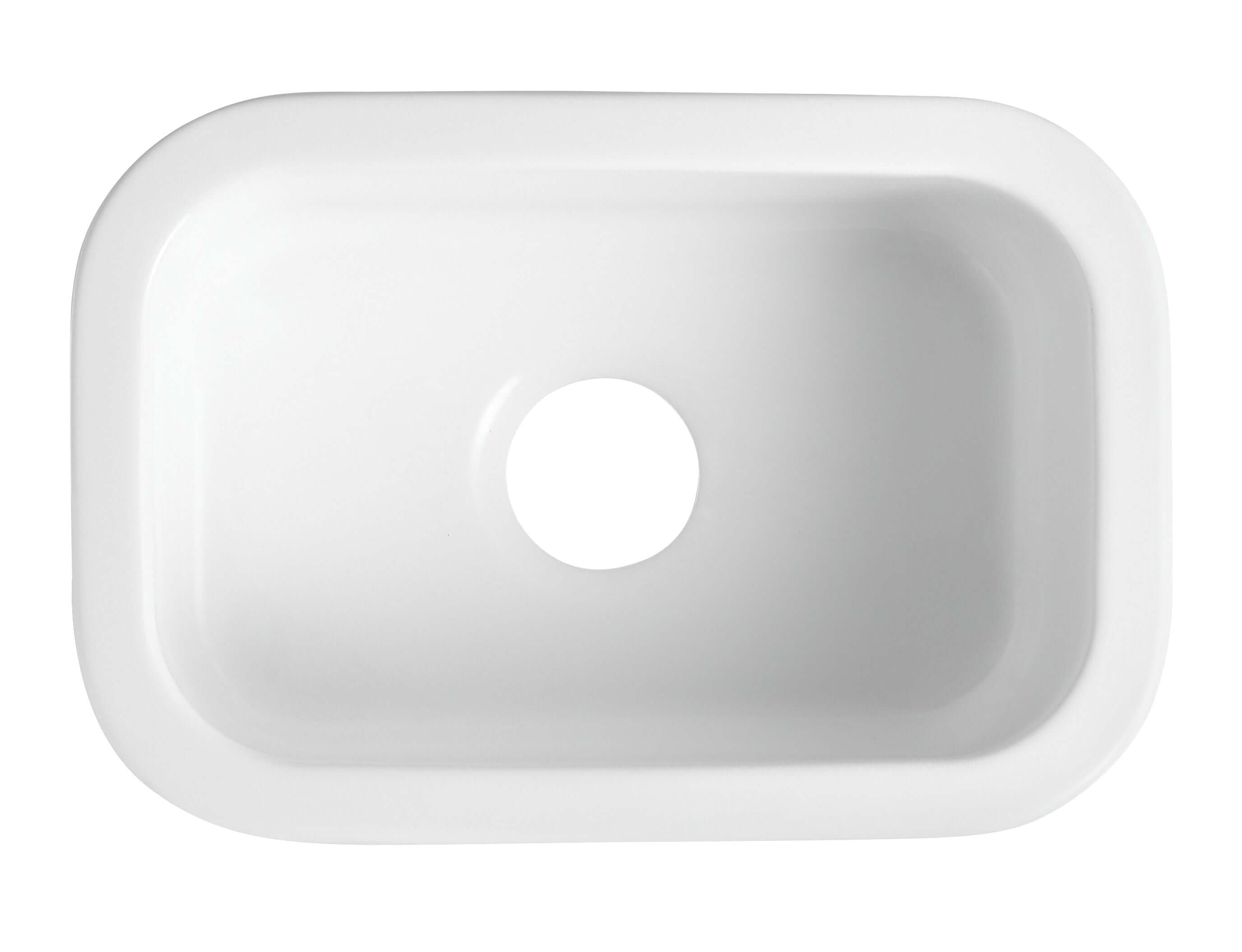 ALFI brand 19 rectangle fireclay bar/prep sink white product image