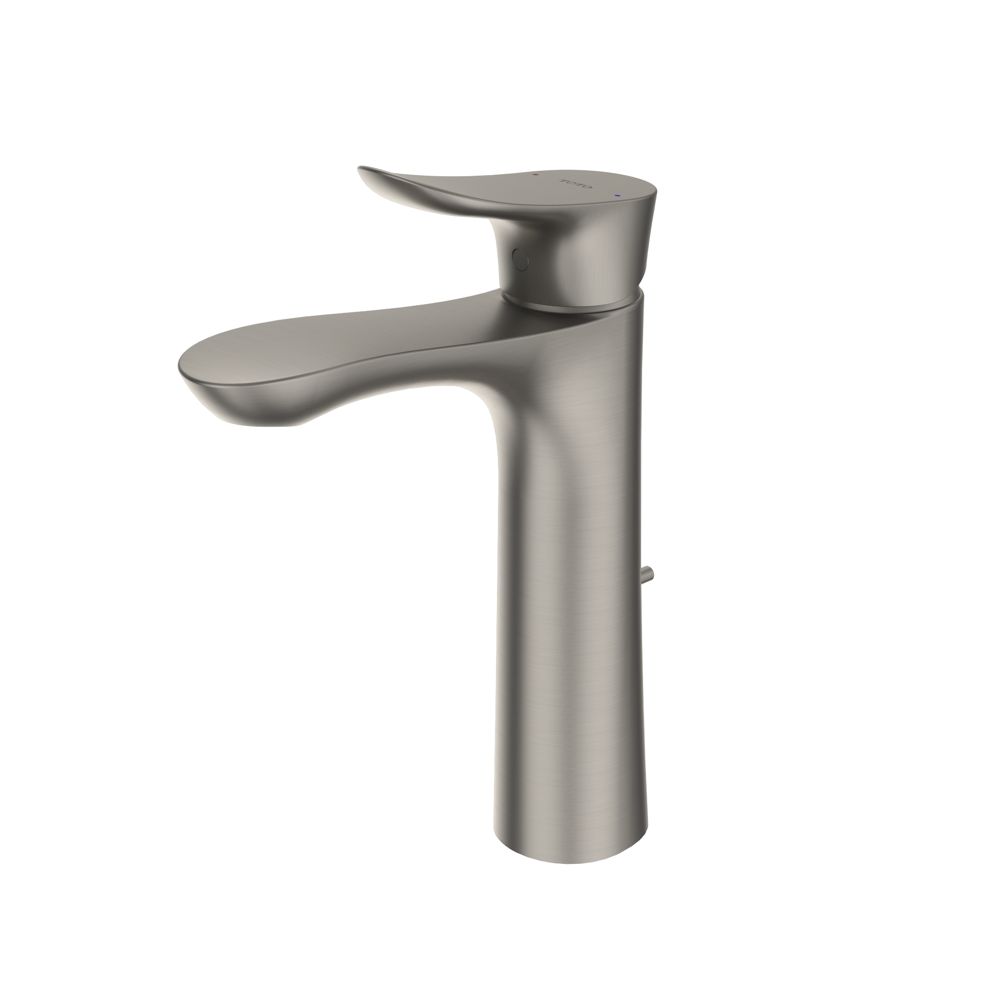 TOTO GO 1.2 GPM Single Handle Semi-Vessel Bathroom Sink Faucet with COMFORT GLIDE Technology, Brushed Nickel, Brass, TLG01304U#BN
