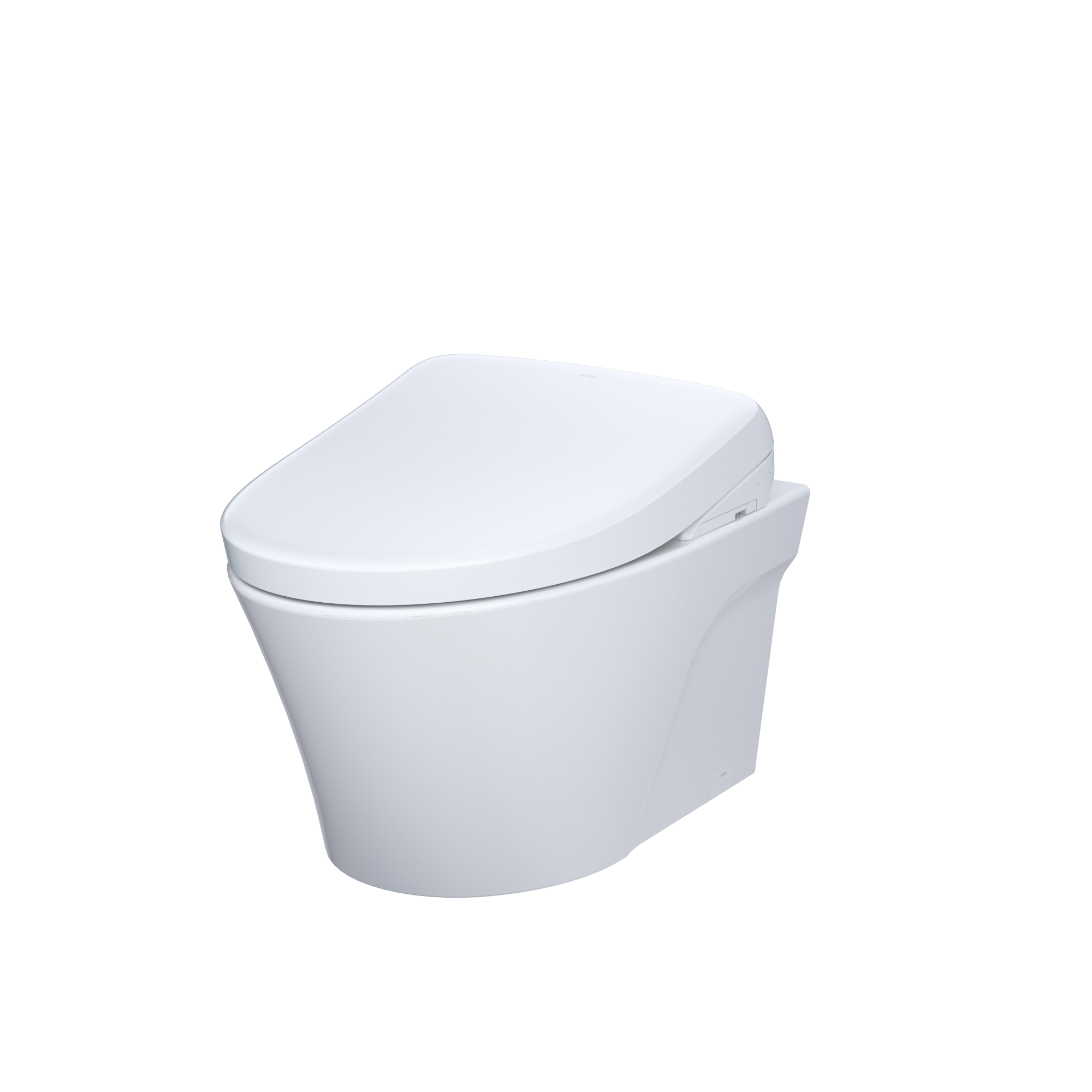 TOTO WASHLET+ AP Wall-Hung Elongated Toilet with S7A Contemporary Bidet Seat and DuoFit In-Wall 0.9 and 1.28 GPF Auto Dual-Flush Tank System, Matte Silver, Vitreous China|Plastic, CWT4264736CMFGA#MS