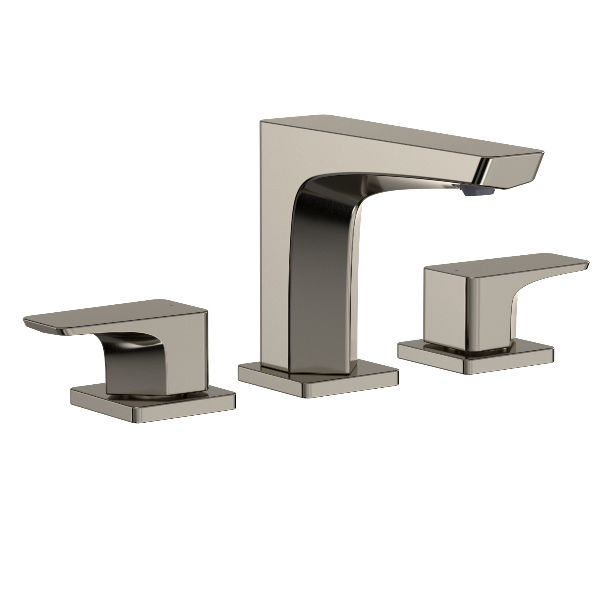 TOTO GE 1.2 GPM Two Handle Widespread Bathroom Sink Faucet, Polished Nickel, Brass, TLG07201U#PN