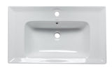 Eago 31.5" x 18.88" Rectangle Drop In Porcelain Bathroom Sink, White, 1 Faucet Hole, BH003