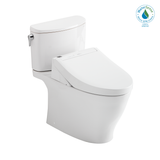 TOTO WASHLET+ Nexus Two-Piece Elongated 1.28 GPF Toilet with C5 Bidet Seat, Cotton White, Vitreous China|Plastic, MW4423084CEFG#01