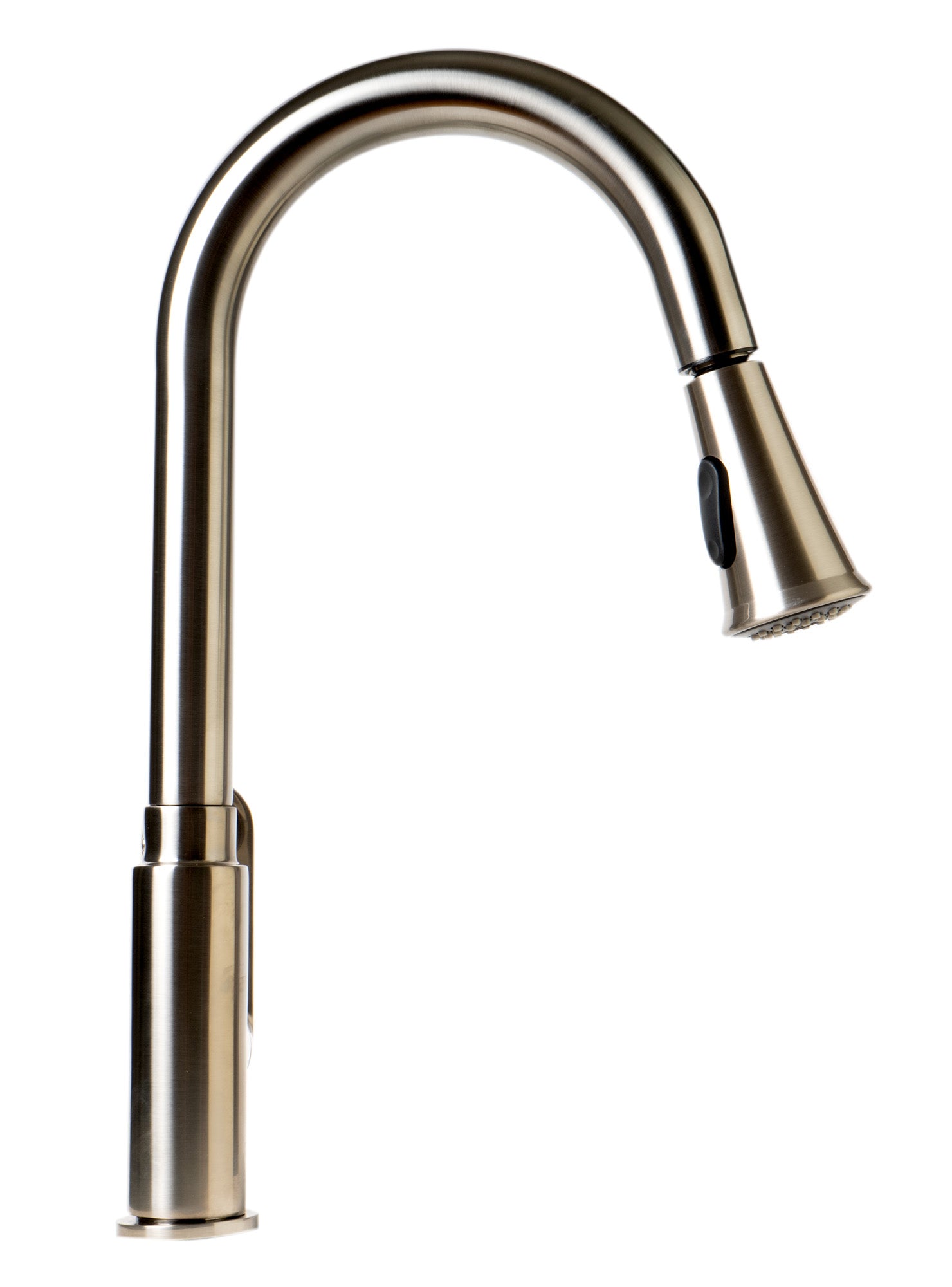 ALFI brand 1.8 GPM Lever Gooseneck Spout Touch Kitchen Faucet, Modern, Gray, Pull Down, Brushed Nickel, ABKF3480-BN