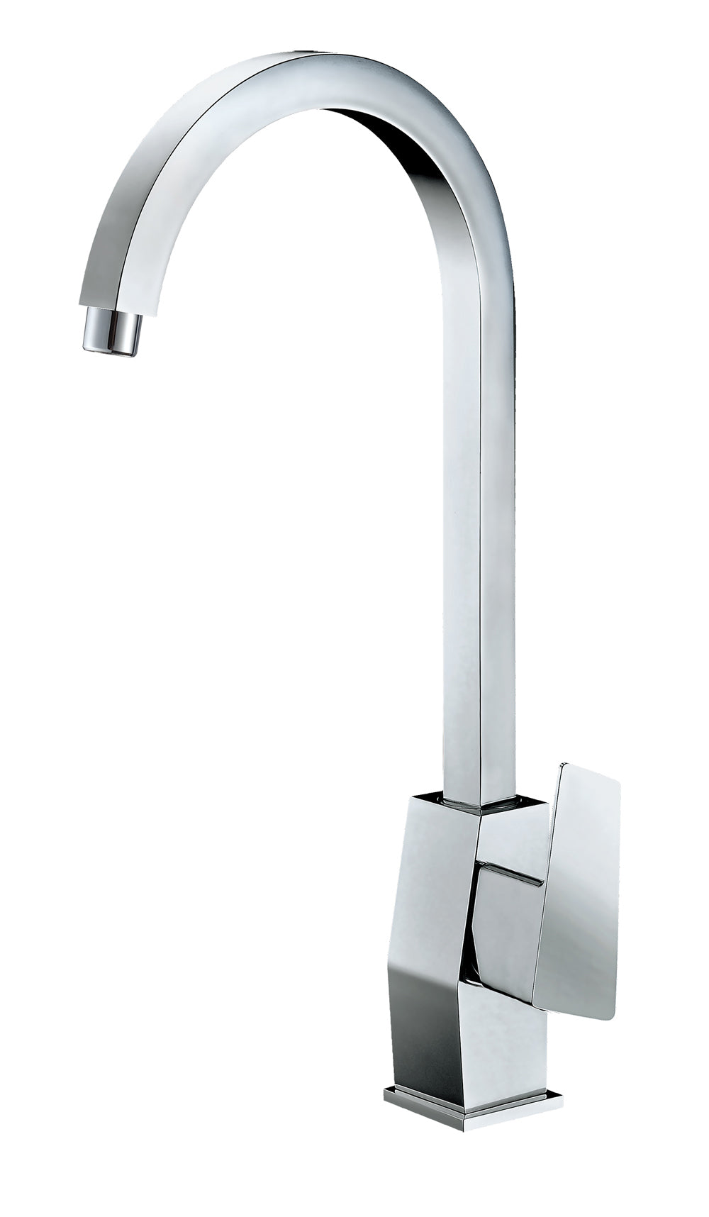 ALFI Polished Chrome Gooseneck Single Hole Bathroom Faucet, AB3470-PC
