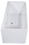 Alternative View of ALFI brand 67" Acrylic Free Standing Rectangle Soaking Bathtub, White, AB8859