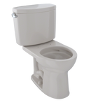 TOTO Drake II Two-Piece Round 1.28 GPF Universal Height Toilet with CEFIONTECT, Sedona Beige, Vitreous China, CST453CEFG#12