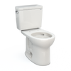 TOTO Drake Two-Piece Round 1.6 GPF Universal Height TORNADO FLUSH Toilet with CEFIONTECT, Colonial White, Vitreous China, CST775CSFG#11