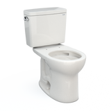 TOTO Drake Two-Piece Round 1.6 GPF Universal Height TORNADO FLUSH Toilet with CEFIONTECT, Colonial White, Vitreous China, CST775CSFG#11