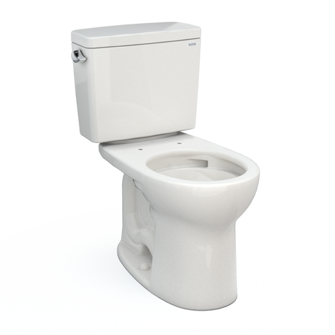 TOTO Drake Two-Piece Round 1.6 GPF Universal Height TORNADO FLUSH Toilet with CEFIONTECT, Colonial White, Vitreous China, CST775CSFG#11