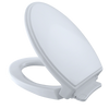 TOTO Traditional SoftClose Non Slamming, Slow Close Elongated Toilet Seat and Lid, Cotton White, Plastic, SS154#01