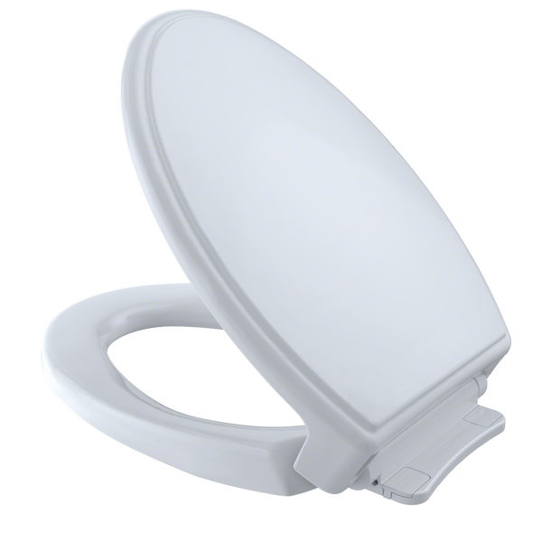 TOTO Traditional SoftClose Non Slamming, Slow Close Elongated Toilet Seat and Lid, Cotton White, Plastic, SS154#01