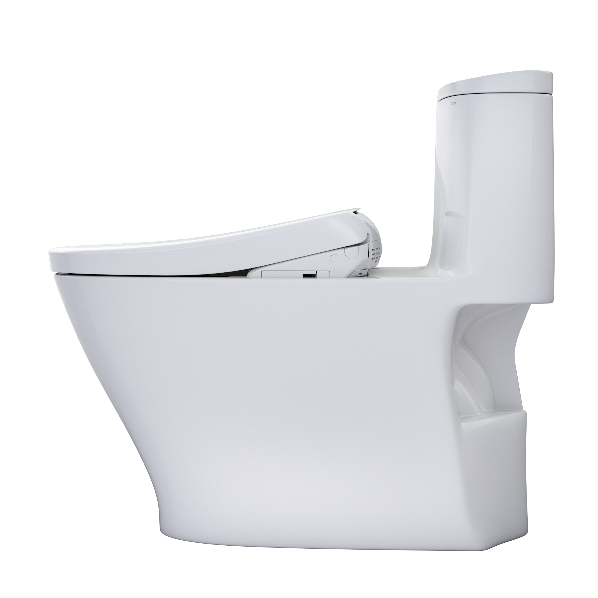 TOTO WASHLET+ Nexus 1G One-Piece Elongated 1.0 GPF Toilet with Auto Flush S7 Contemporary Bidet Seat, Cotton White, Vitreous China|Plastic, MW6424726CUFGA#01