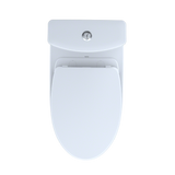 TOTO Aquia IV WASHLET+ Two-Piece Elongated Dual Flush 1.28 and 0.9 GPF Toilet with CEFIONTECT, Cotton White, Vitreous China, MS446124CEMGN#01