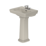 TOTO Promenade 24" x 19-1/4" Rectangular Pedestal Bathroom Sink for 4 inch Center Faucets, Bone, Vitreous China, LPT532.4N#03