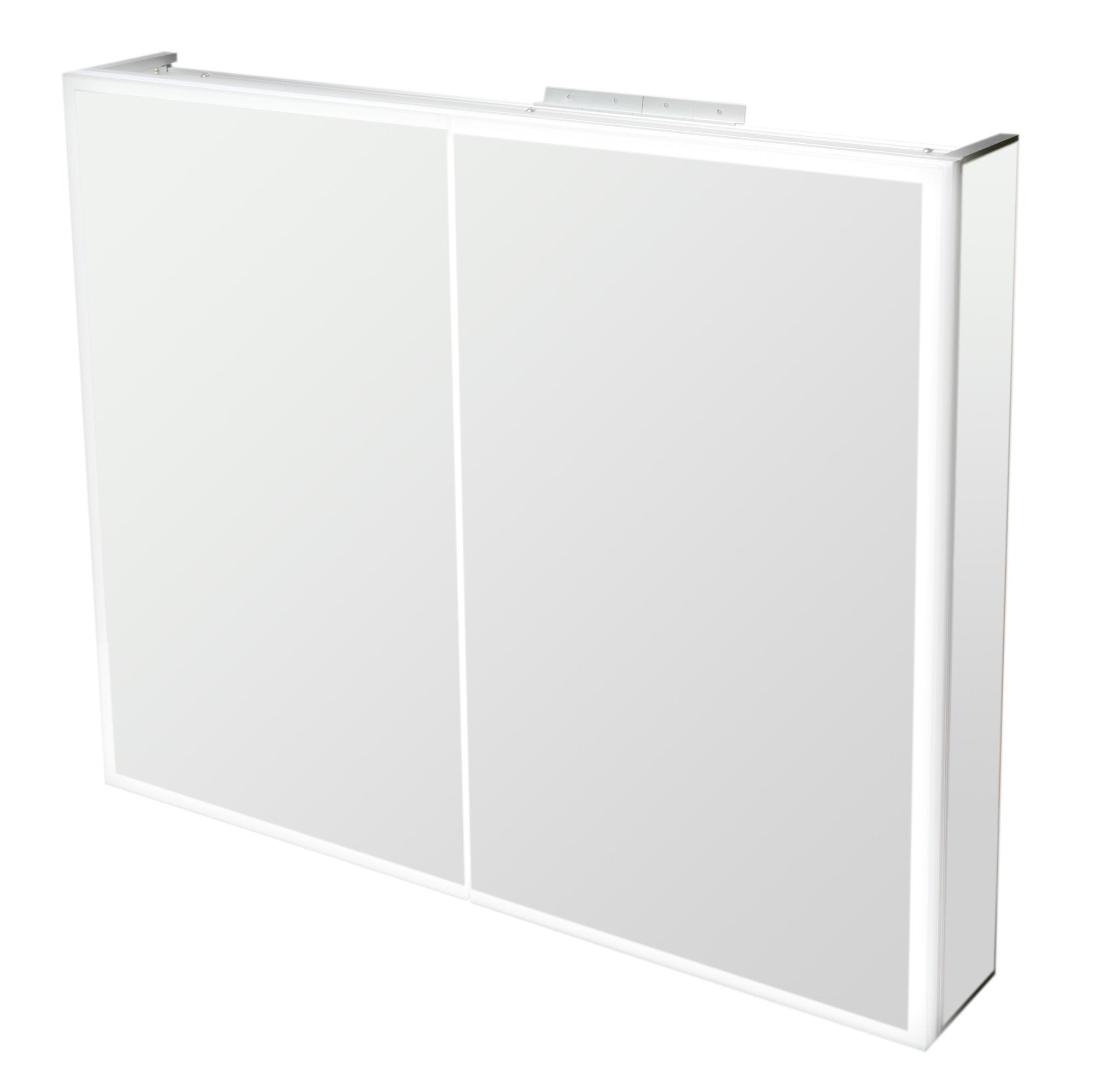 ALFI brand ABMC3630 36" x 30" Double Door LED Light Medicine Cabinet, Aluminum, Gray