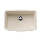 Blanco Valea 27" Undermount Silgranit Kitchen Sink, Soft White, No Faucet Hole, 443090