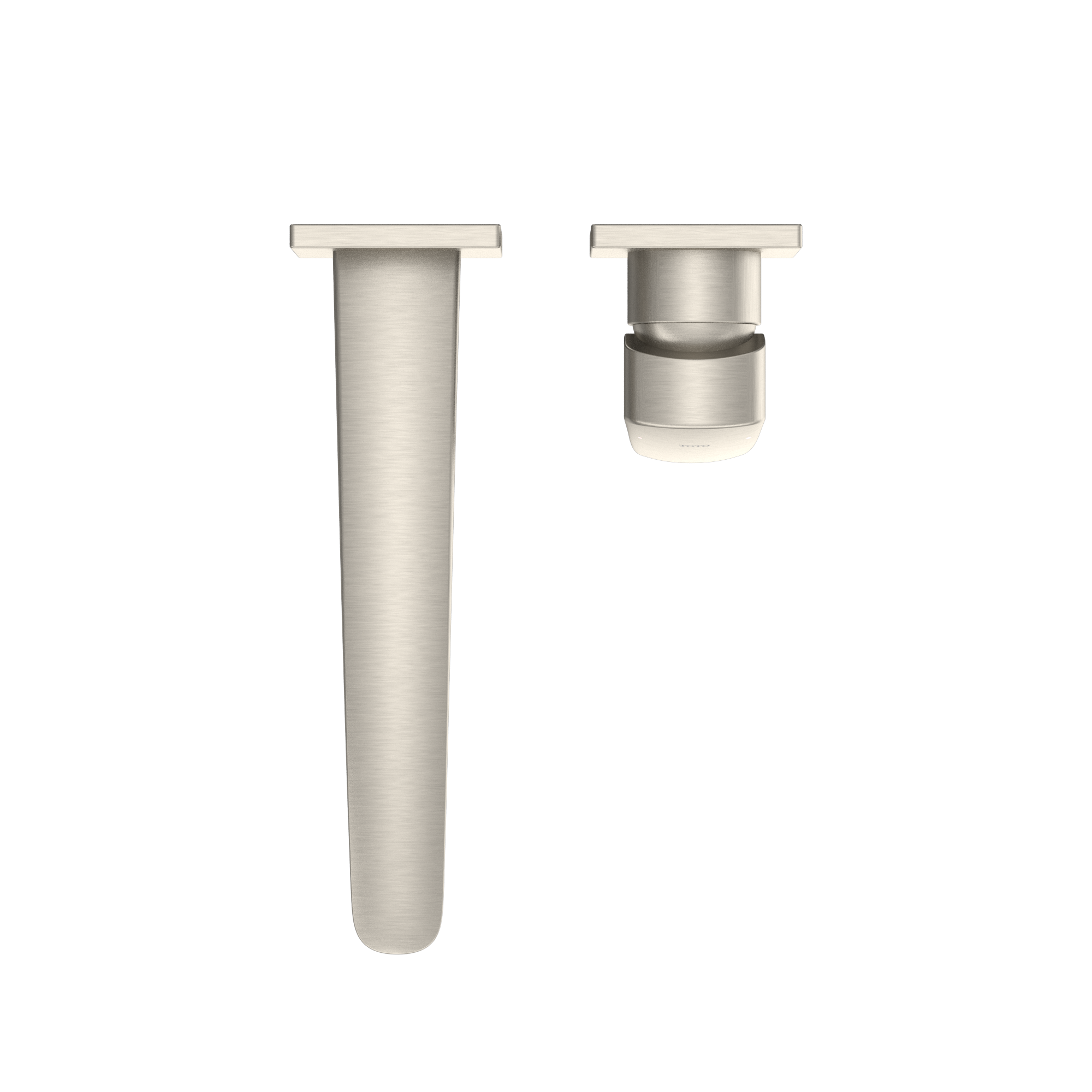 TOTO GM 1.2 GPM Wall-Mount Single-Handle Long Bathroom Faucet with COMFORT GLIDE Technology, Brushed Nickel, Brass, TLG09308U#BN