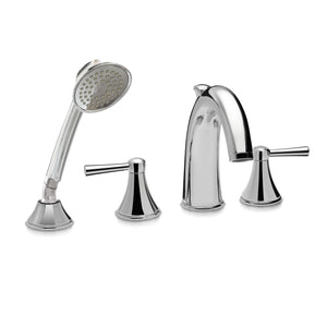 Alternate Image for TOTO Silas Two-Handle Deck-Mount Roman Tub Filler Trim with Handshower, Polished Chrome, Brass, TB210S#CP