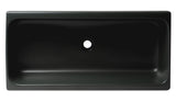 ALFI brand 35.5" x 17.75" Rectangle Above Mount or Semi Recessed Fireclay Bathroom Sink, Black Matte, No Faucet Hole, AB36TRBM