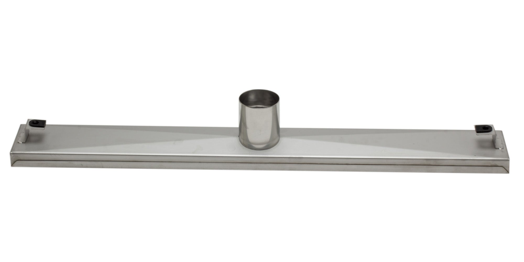 ALFI brand ABLD24C 24" Long Modern Stainless Steel Linear Shower Drain with Groove Holes, ABLD24C-BSS