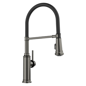 Alternate Image for Blanco Empressa Semi-Pro Pull-Down Dual-Spray Kitchen Faucet, Satin Dark Steel, 1.5 GPM, Brass, 443264