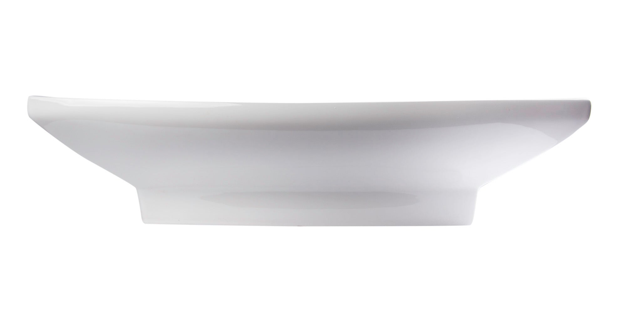 Eago 28.38" x 19.63" Rectangle Above Mount Porcelain Bathroom Sink, White, 1 Faucet Hole, BA142