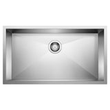 Blanco Quatrus 32" Undermount Stainless Steel Kitchen Sink, Satin Polish, 18 Gauge, No Faucet Hole, 443052