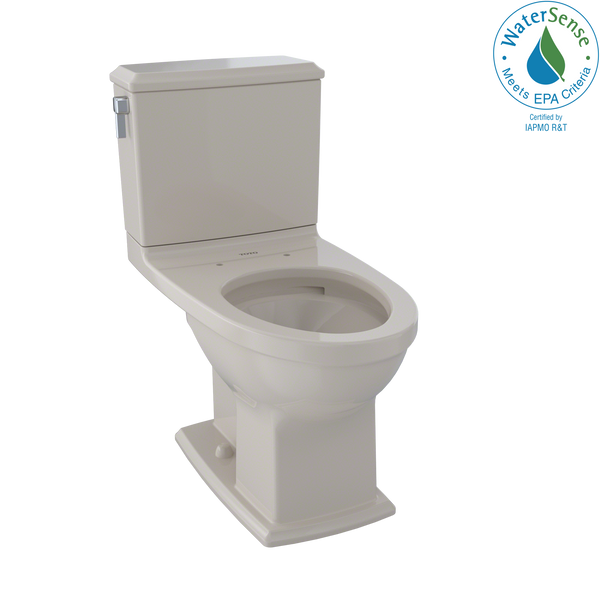 TOTO Connelly Two-Piece Elongated Dual-Max, Dual Flush 1.28 and 0.9 GPF Universal Height Toilet with CEFIONTECT, Bone, Vitreous China, CST494CEMFG#03