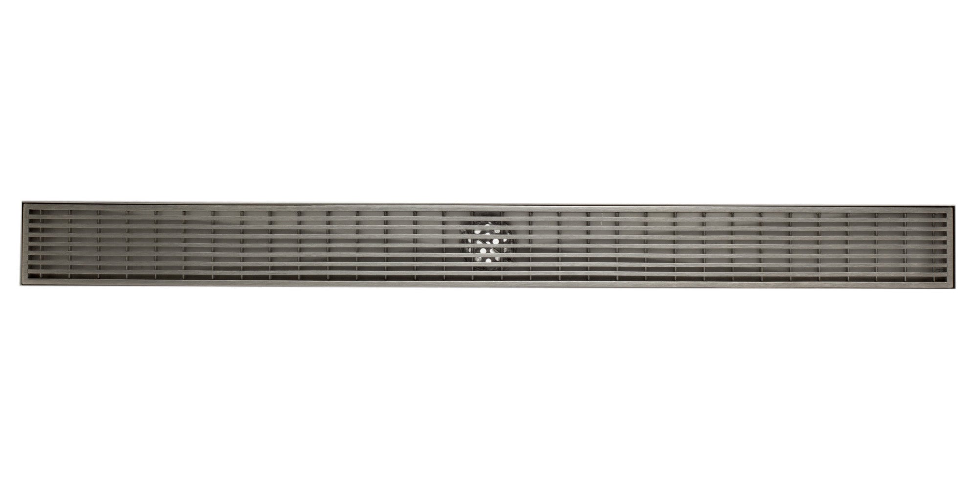ALFI brand ABLD32D 32" Modern Stainless Steel Linear Shower Drain with Groove Lines, Grey