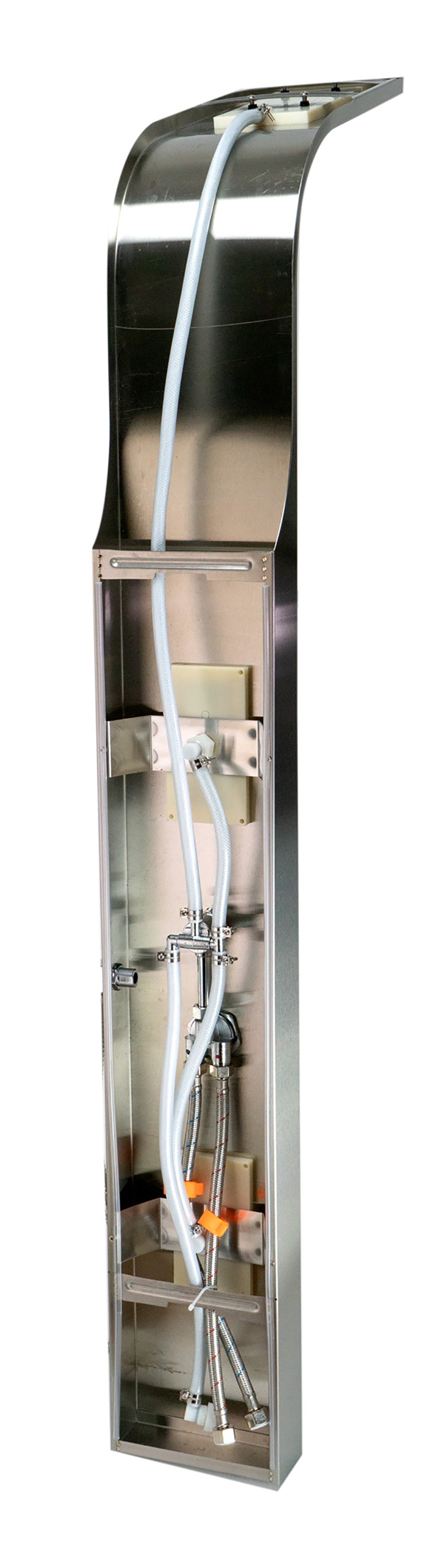 ALFI brand ABSP20 Modern Stainless Steel Shower Panel with 2 Body Sprays, Grey