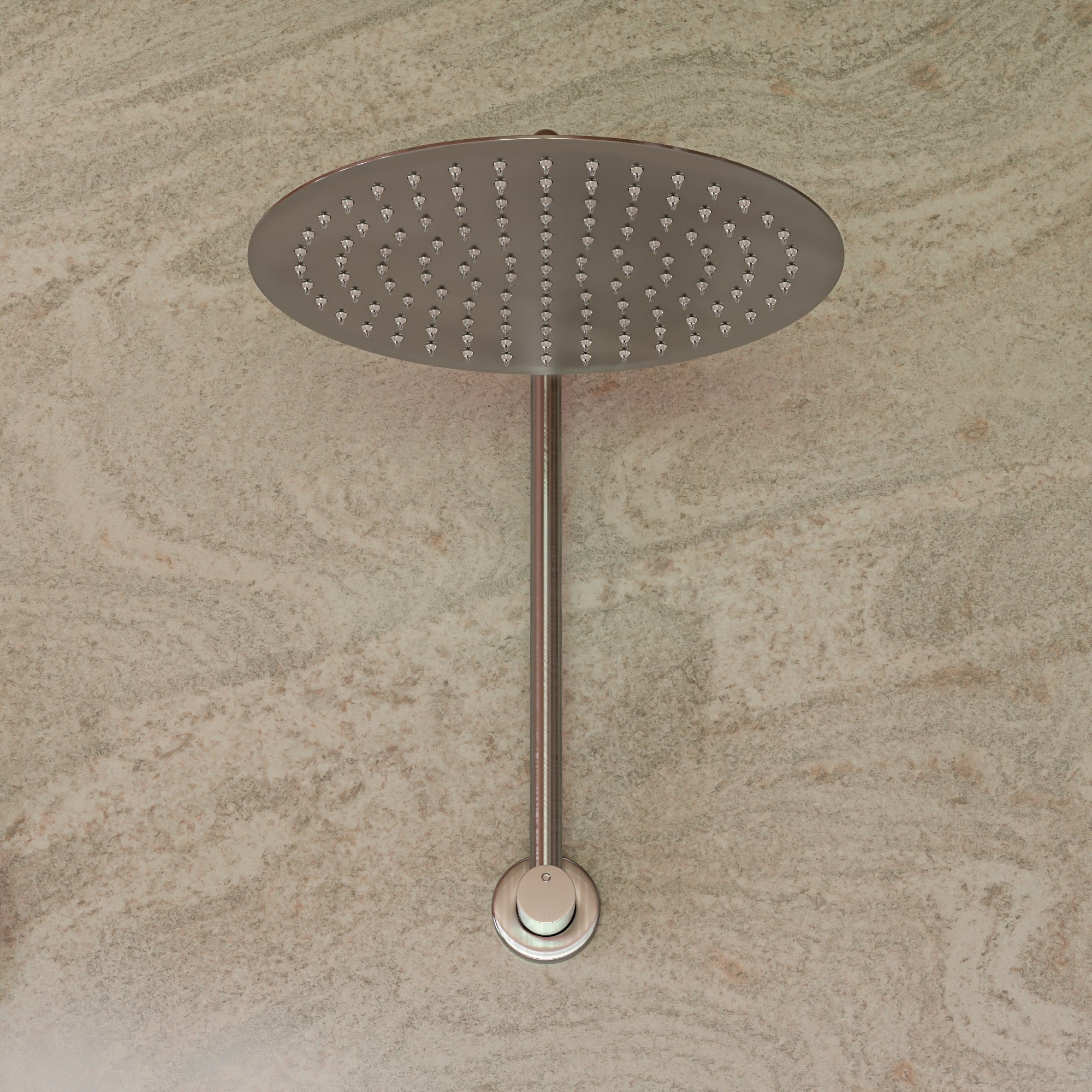 ALFI brand RAIN12R-BSS Solid Brushed Stainless Steel 12" Round Ultra Thin Rain Shower Head
