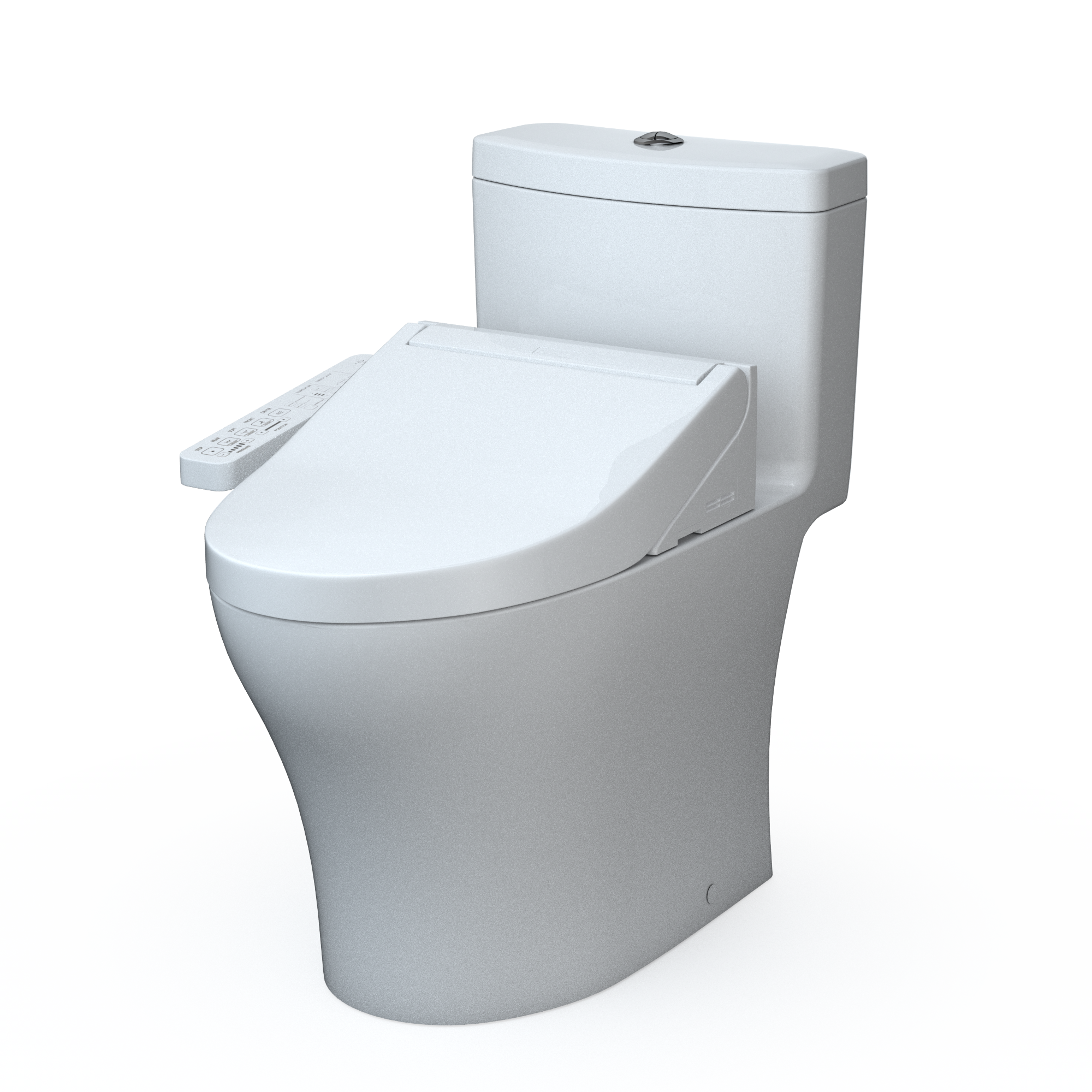 TOTO WASHLET+ Aquia IV One-Piece Elongated Dual Flush 1.28 and 0.9 GPF Toilet and WASHLET C2 Bidet Seat, Cotton White, Vitreous China|Plastic, MW6463074CEMFGN#01