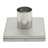 ALFI brand ABSD55A 5" x 5" Modern Square Stainless Steel Shower Drain w/o Cover, Grey