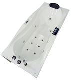 Eago 71" Acrylic Corner Rectangle Bathtub with Fixtures, White, AM189ETL-R