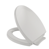 TOTO SoftClose Non Slamming, Slow Close Round Toilet Seat and Lid, Colonial White, Plastic, SS113#11