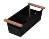 Ruvati LedgeFit Workstation Sink Replacement Colander 17 inch Black Stainless Steel with Wooden Handles, 16, Gunmetal Black, RVA1317BL