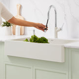 Blanco Urbena Pull-Down Dual-Spray Kitchen Faucet, Chrome/Soft White, 1.5 GPM, Brass, 526932