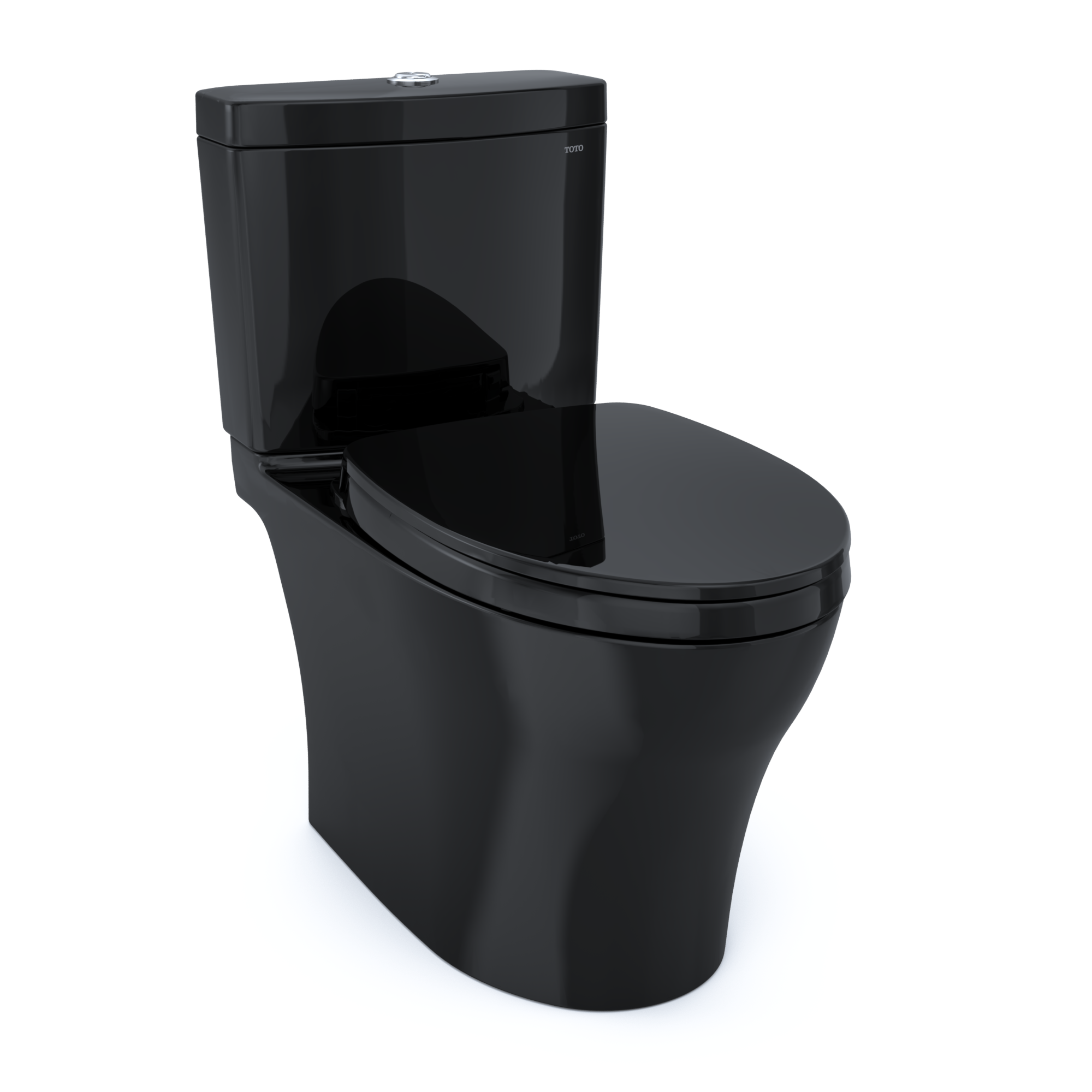 TOTO Aquia IV WASHLET+ Two-Piece Elongated Dual Flush 1.28 and 0.9 GPF Toilet, Ebony, Vitreous China, MS446124CEMN#51
