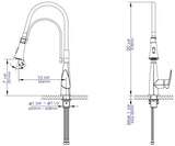 ALFI brand 1.8 GPM Lever Gooseneck Spout Touch Kitchen Faucet, Modern, Gray, Polished Chrome, ABKF3001-PC