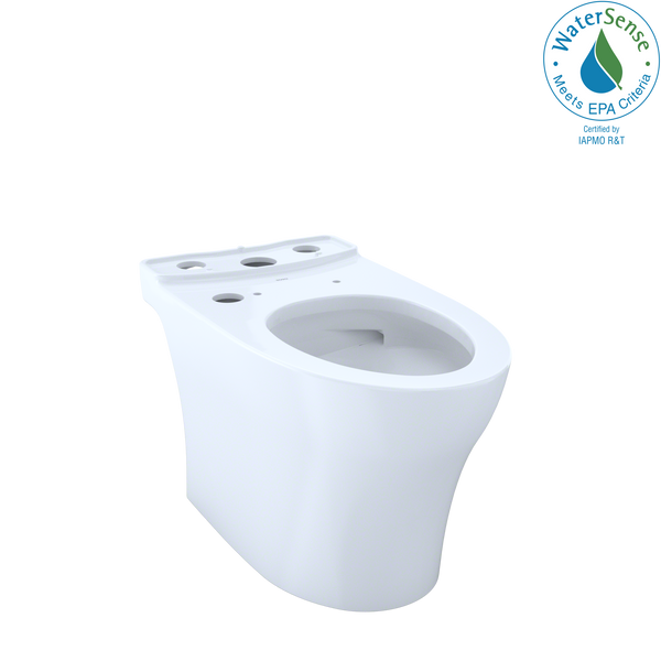 TOTO Aquia IV WASHLET+ Elongated Skirted Toilet Bowl with CEFIONTECT, Cotton White, Vitreous China, CT446CEGNT40#01