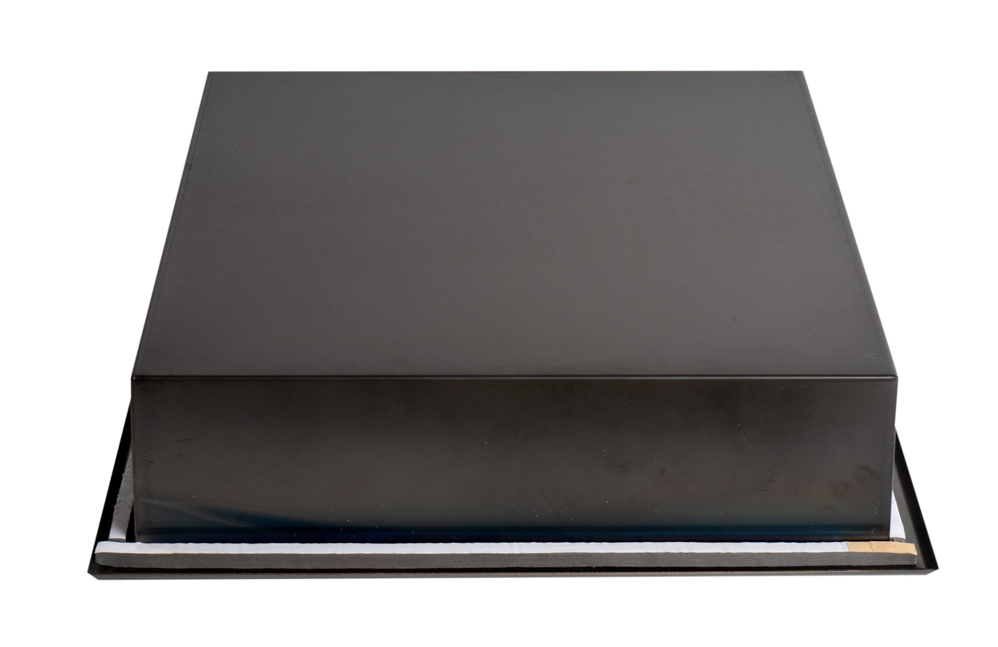 ALFI brand ABNP1616-BB 16" x 16" Brushed Black PVD Steel Square Single Shelf Shower Niche, Stainless Steel, 20 Gauge