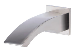 Alternate Image for ALFI brand Brass, AB3301-BN Brushed Nickel Curved Wallmounted Tub Filler Bathroom Spout