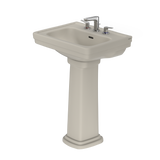 TOTO Promenade 24" x 19-1/4" Rectangular Pedestal Bathroom Sink for 8 inch Center Faucets, Bone, Vitreous China, LPT532.8N#03